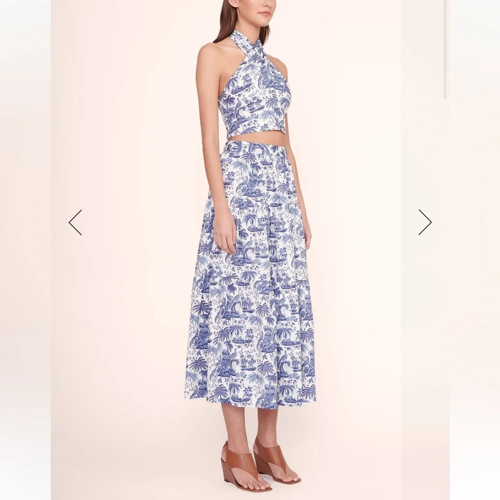 STAUD SEA SEA SKIRT BLUE TOILE size 0 NEW - Picture 6 of 15